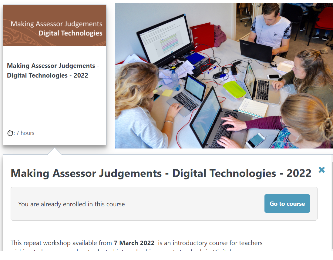 Making Assessor Judgements – Digital Technologies